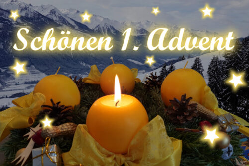 Erster 1 Advent Winterlandschaft