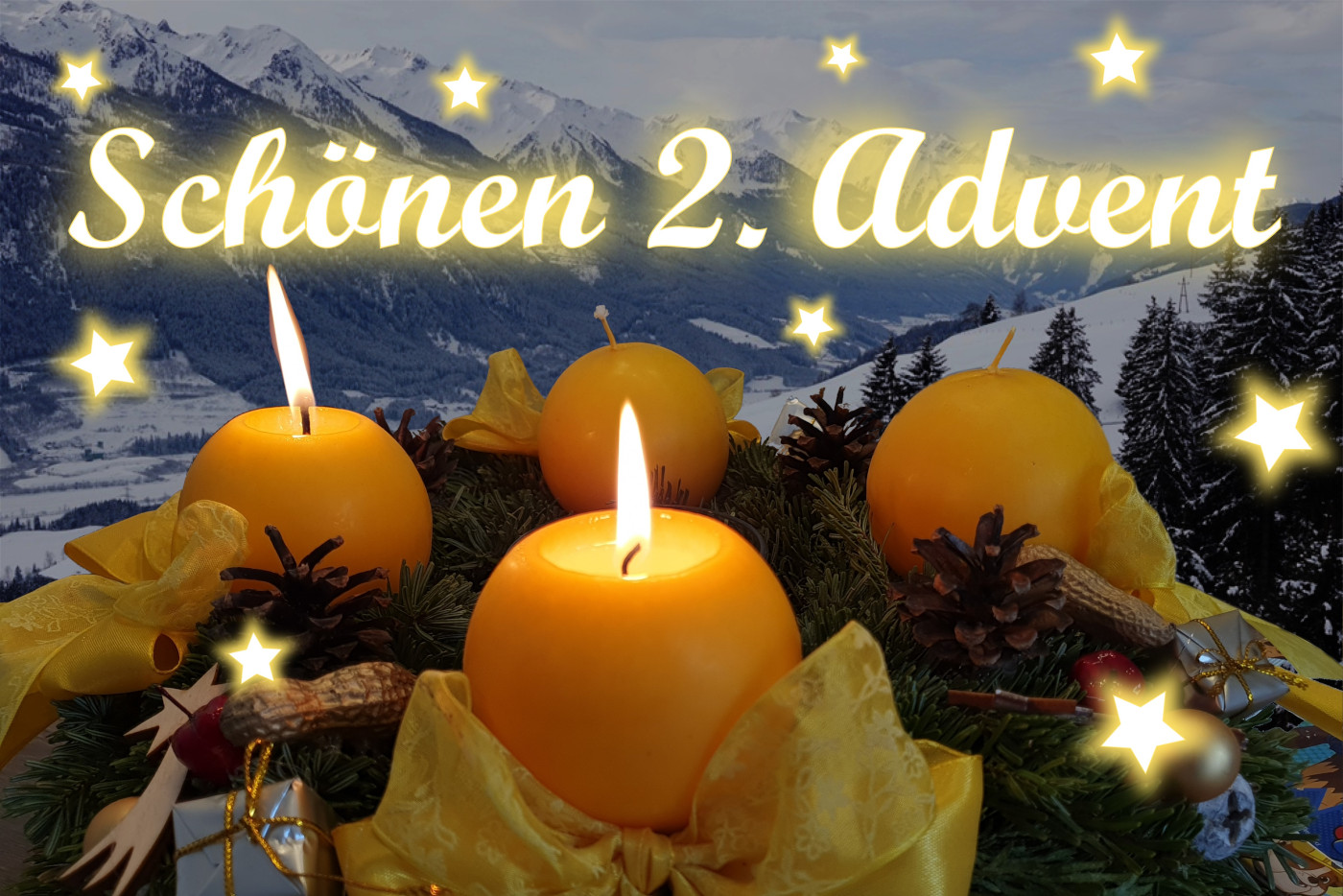 Zweiter 2 Advent Winterlandschaft