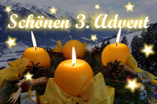 Dritter 3 Advent Winterlandschaft