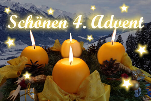 Vierter 4 Advent Winterlandschaft