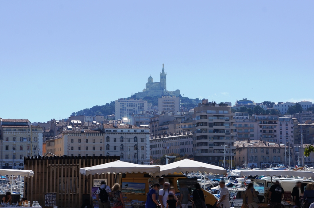 Marseille Basilique Notre Dame de la Garde alter Hafen