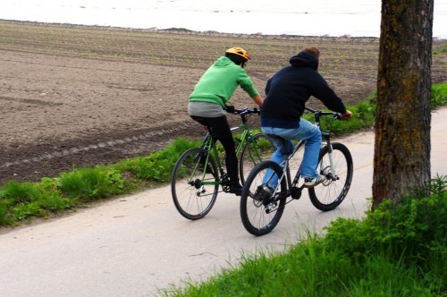 Radausflug-neben-Feld