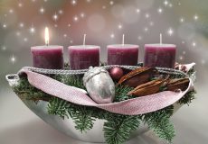 Adventkranz erster 1 Advent Hintergrund