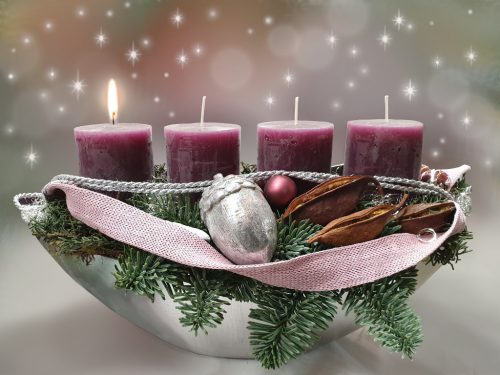 Adventkranz erster 1 Advent Hintergrund