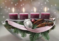 Adventkranz vierter 4 Advent Hintergrund