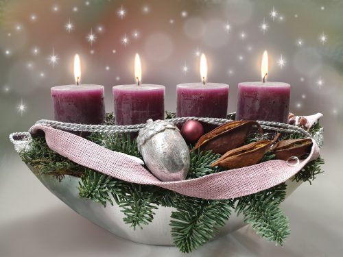 Adventkranz vierter 4 Advent Hintergrund