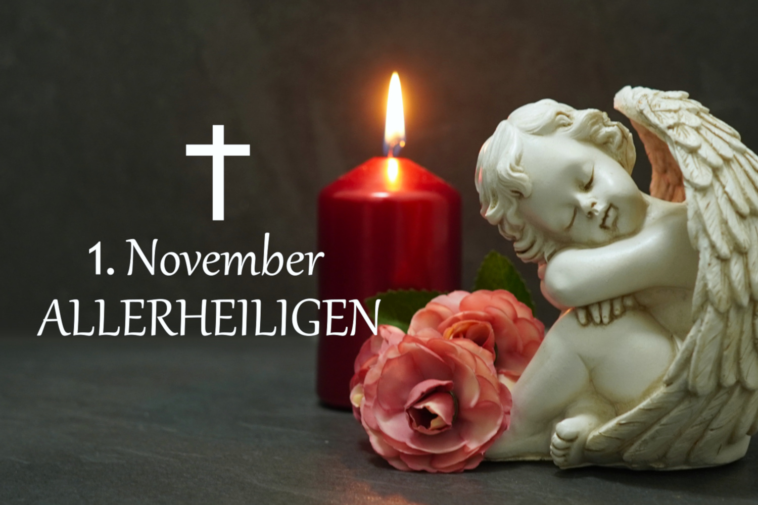 November Allerheiligen Bild mit Engel