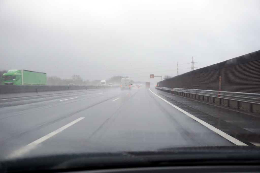 Schlechte Sicht auf der Autobahn