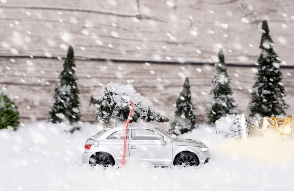 Bald ist Weihnachten Schneefall