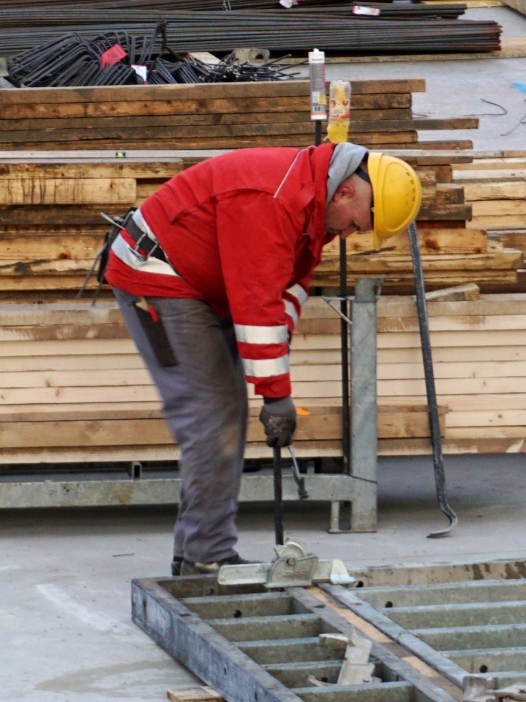 Bauarbeiter auf Baustelle