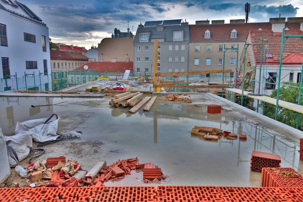 Dachausbau Baustelle