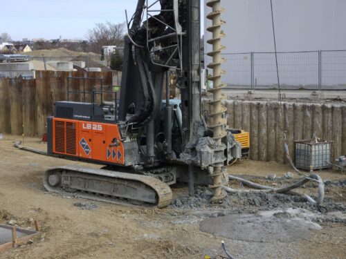 Erdwärmebohrung Geothermiebohrung Baustelle