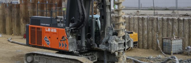 Erdwärmebohrung Geothermiebohrung Baustelle