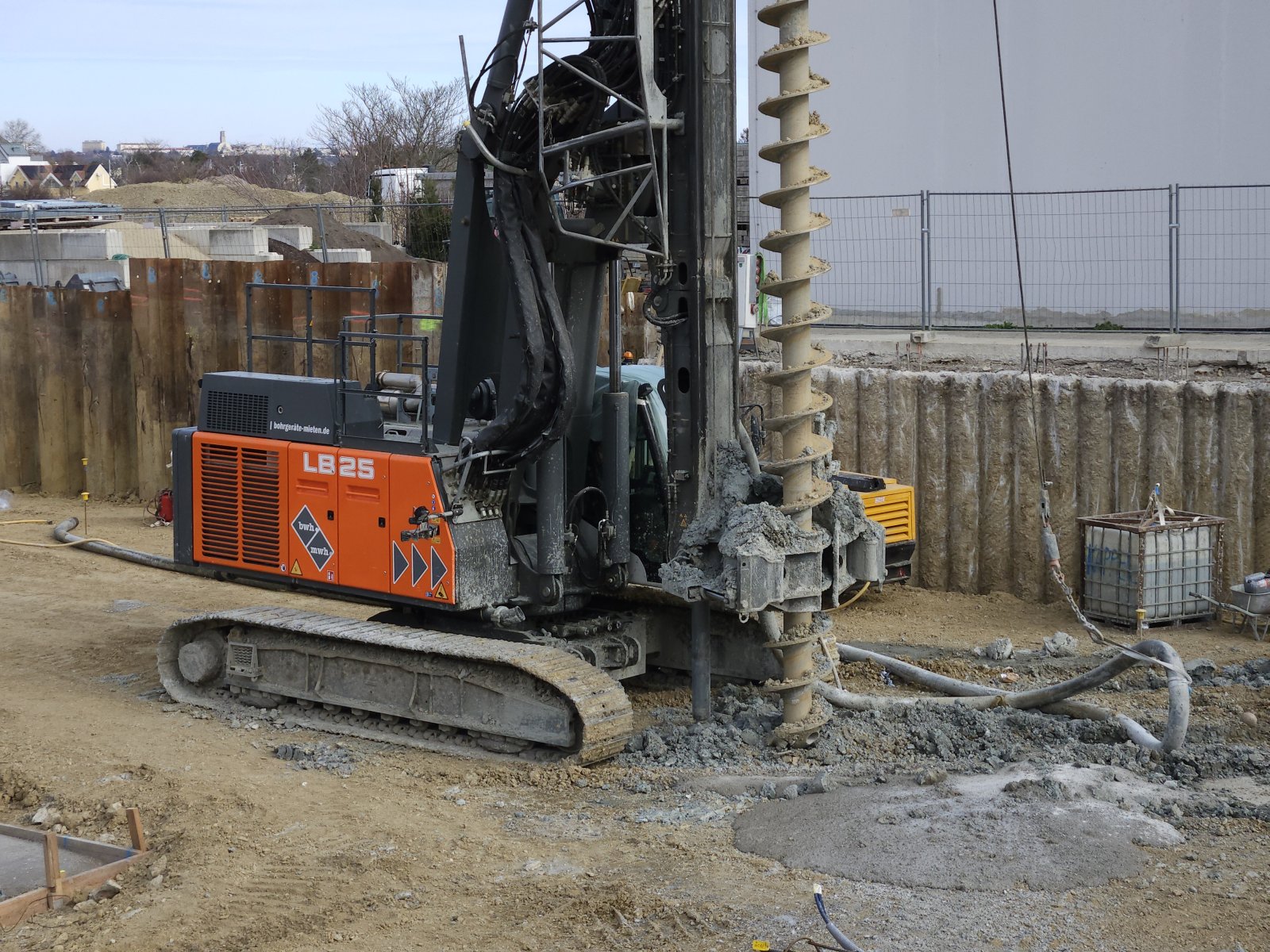 Erdwärmebohrung Geothermiebohrung Baustelle