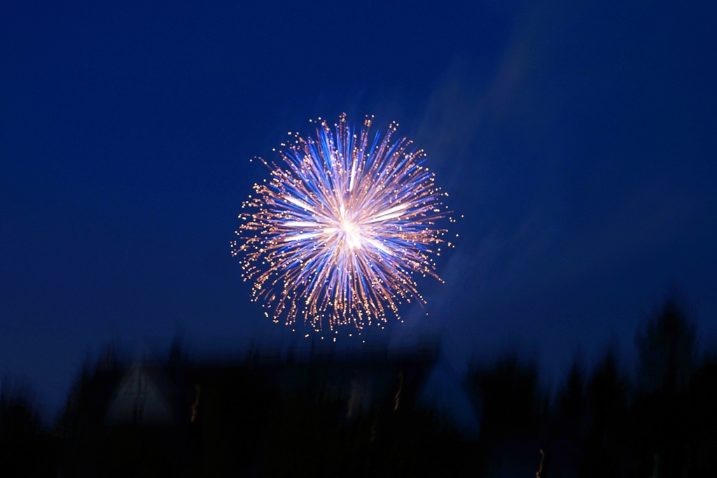 Feuerwerk Blau