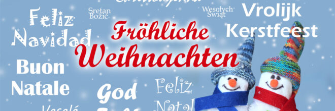 Fröhliche Weihnachten in vielen Sprachen