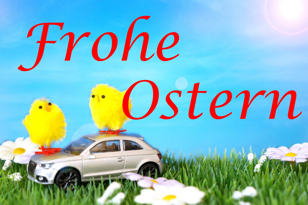 Frohe Ostern Auto Küken