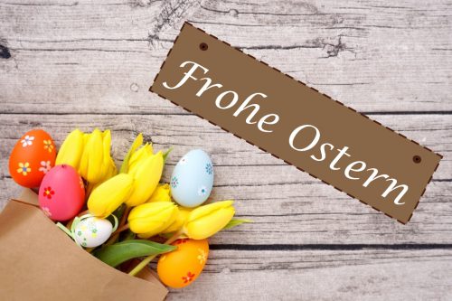 Frohe Ostern Tulpen Frühling