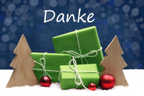 Frohe Weihnachten Danke