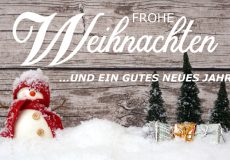Frohe Weihnachten und ein gutes Neues Jahr