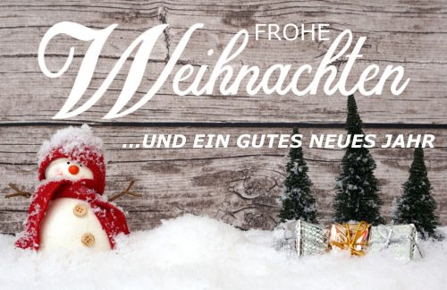 Frohe Weihnachten und ein gutes Neues Jahr