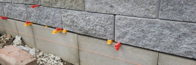 Gartenmauer errichten Richtschnur