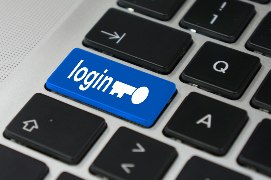 Login blau