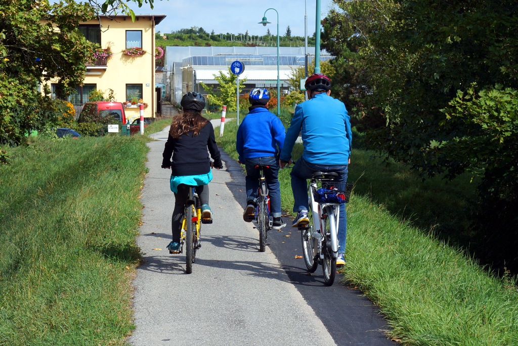 Familienausflug mit dem Rad