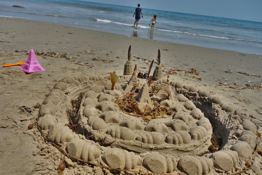 Sandburg bauen Strand