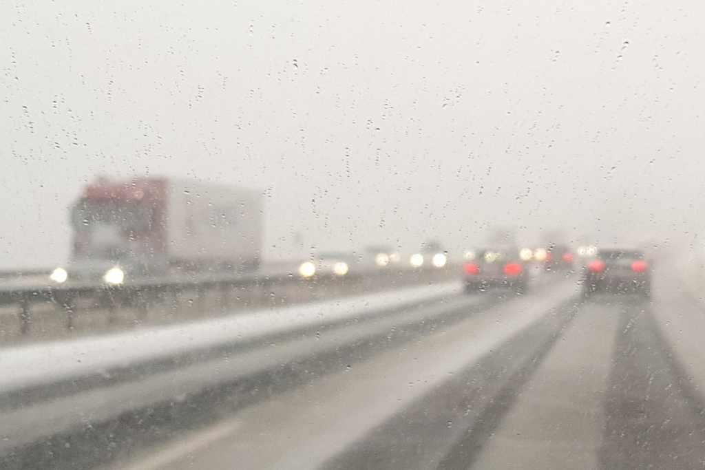 Schlechte Sicht auf der Autobahn