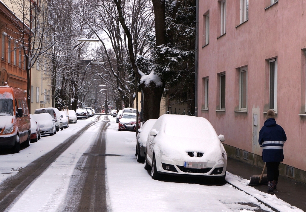 Schnee schaufeln Winter