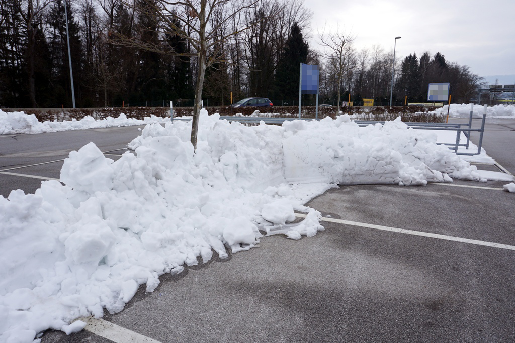 Parkplatz Schneeräumung