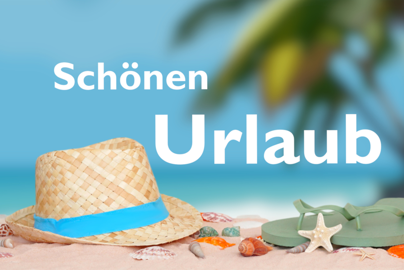 Schönen Urlaub Bilder Strohhut am Strand