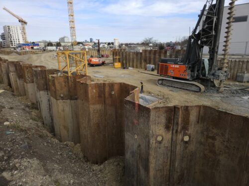 Spundwand Baustelle