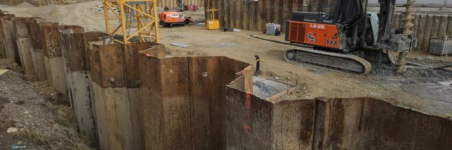 Spundwand Baustelle