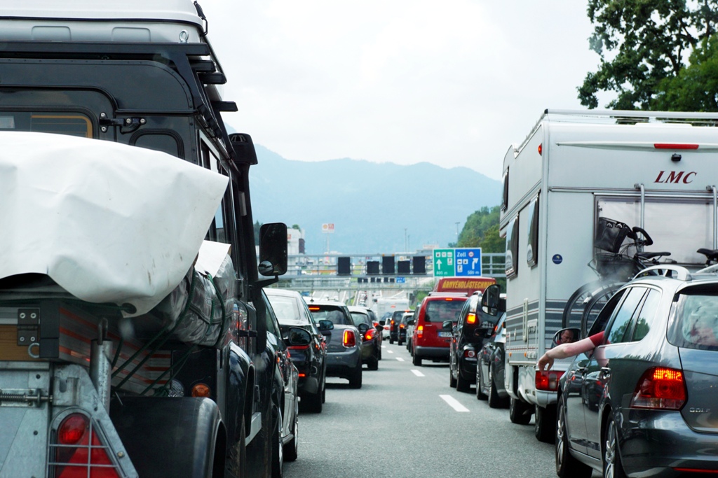 Stau auf der Autobahn