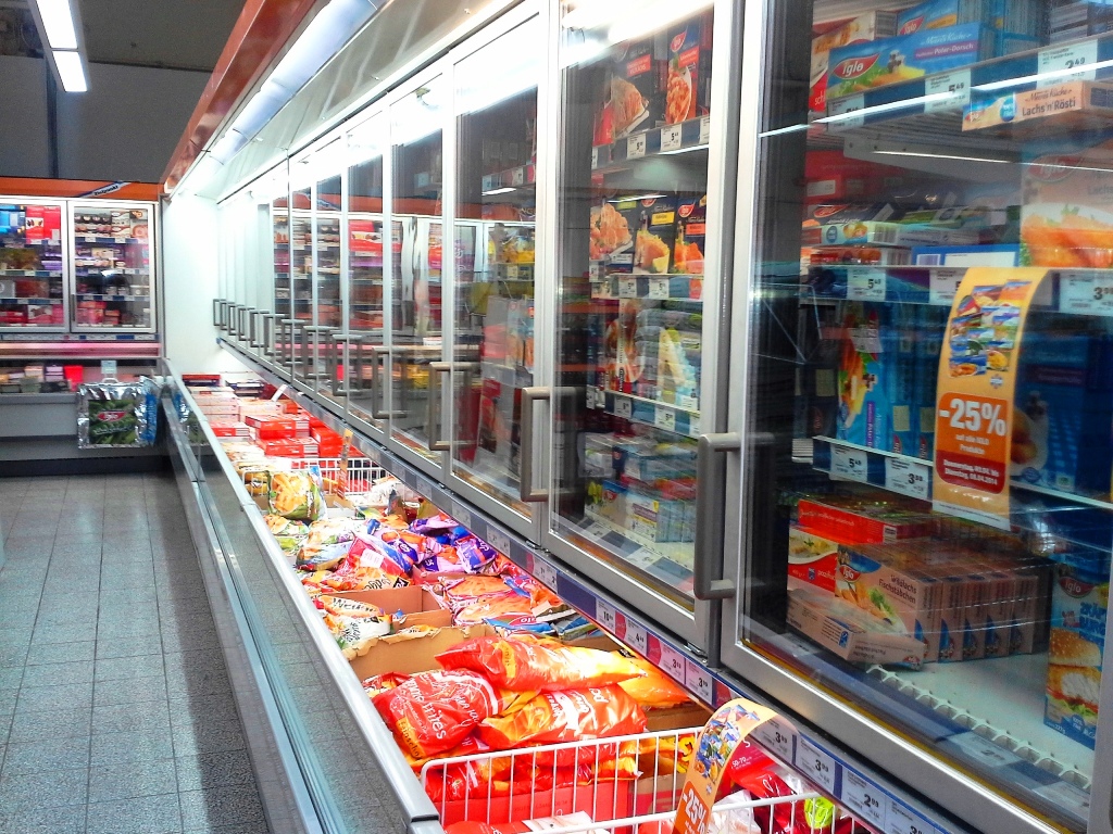Supermarkt Kühlfach Tiefkühl
