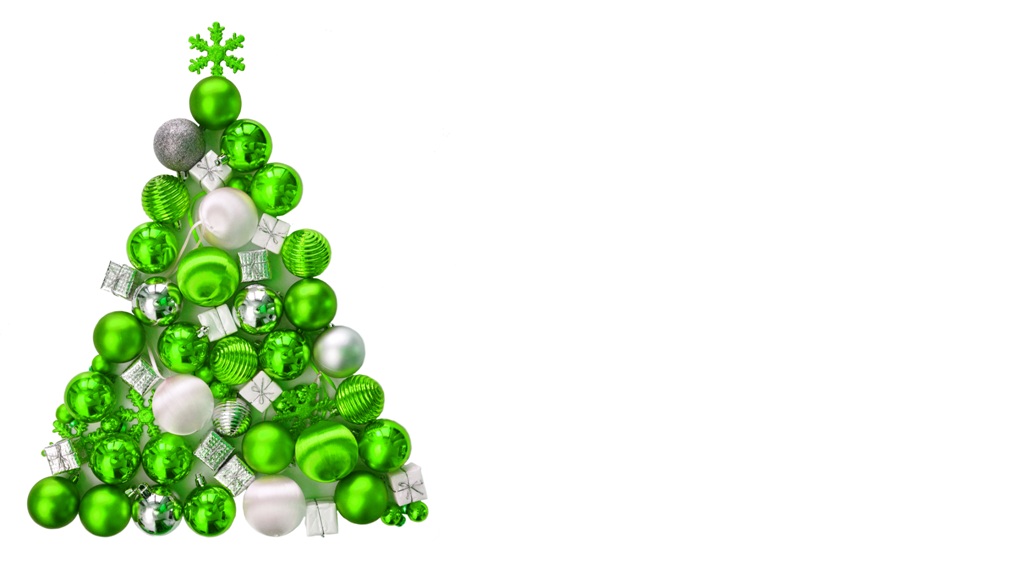 Weihnachten – Weihnachtsbaum aus grünen Kugeln