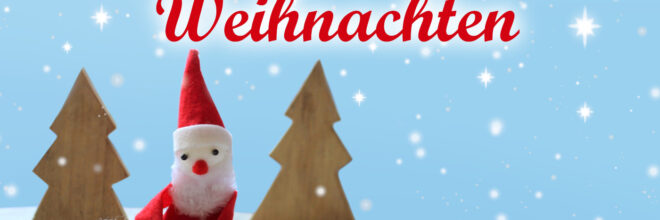 Weihnachtswichtel im Schnee mit Geschenken